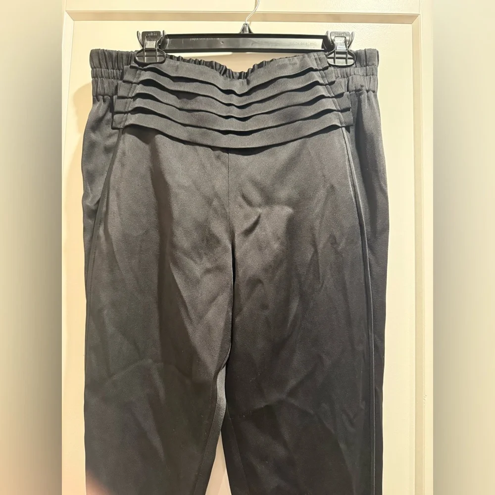 Alexander Wang Black Pleated High-Waist Trousers Pants Size‎ 8